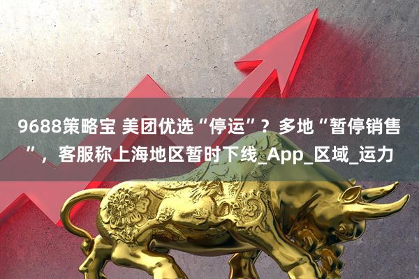 9688策略宝 美团优选“停运”？多地“暂停销售”，客服称上海地区暂时下线_App_区域_运力